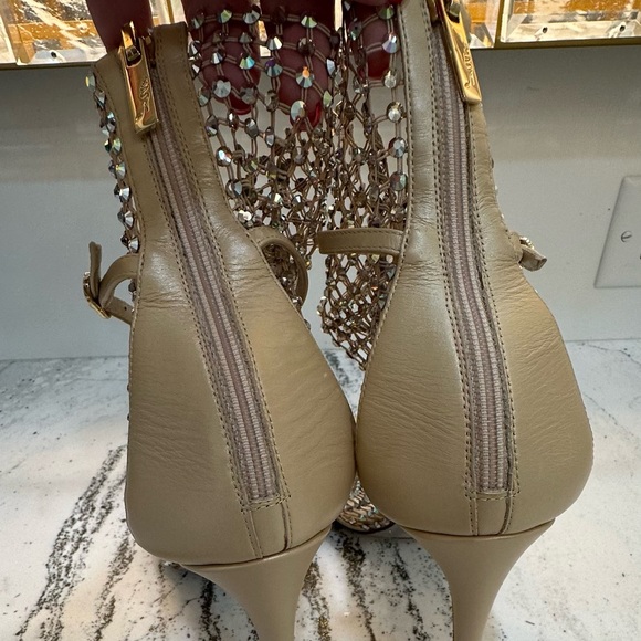 Rene Caovilla gold and Silver Mesh Heels - Picture 6 of 11